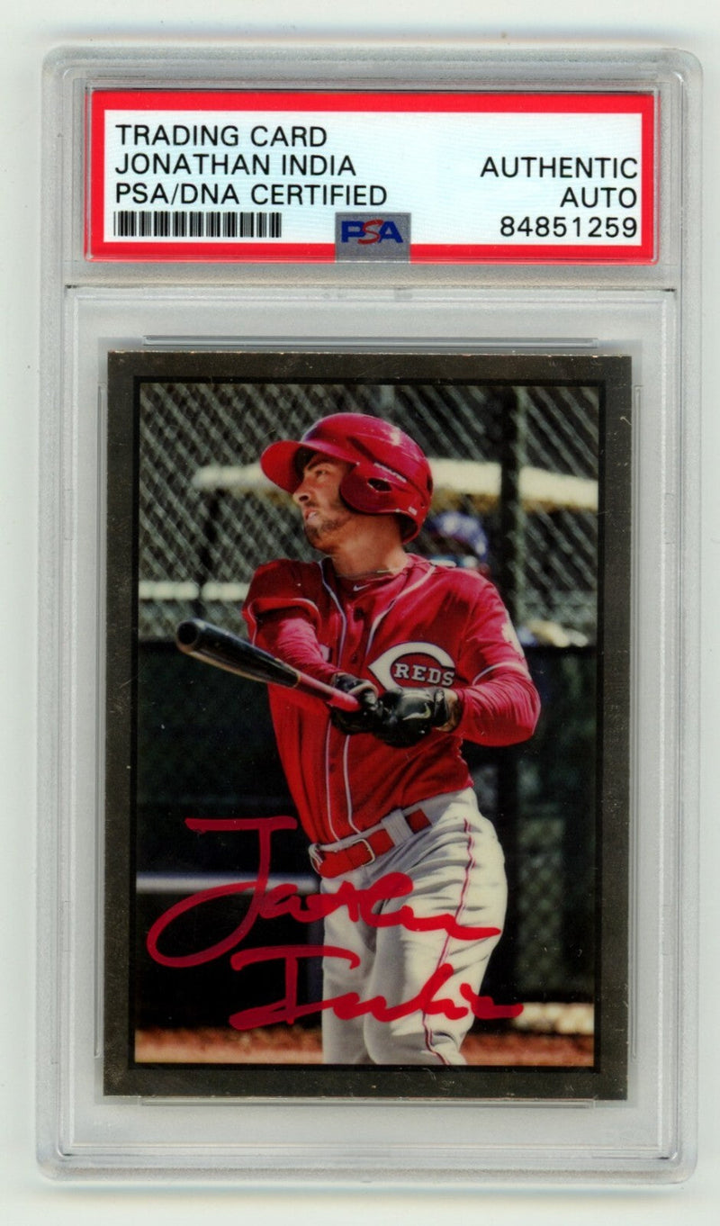 Jonathan India 2019 Bowman Heritage Chrome Prospects #53CP-73 RC Signed PSA Auto
