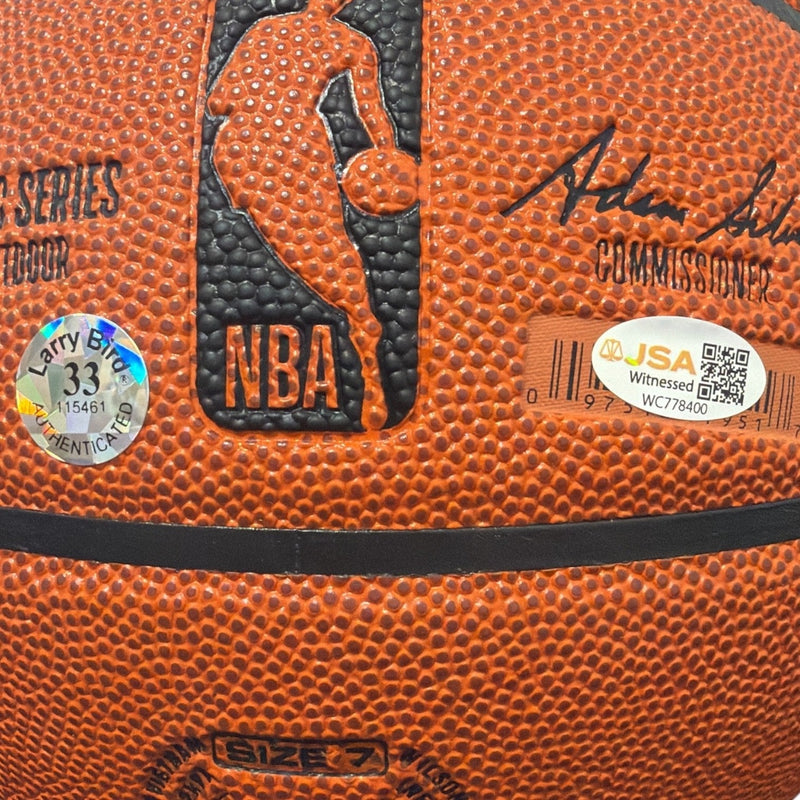 Larry Bird Signed Autographed Wilson NBA Basketball JSA Witness COA + Bird Holo