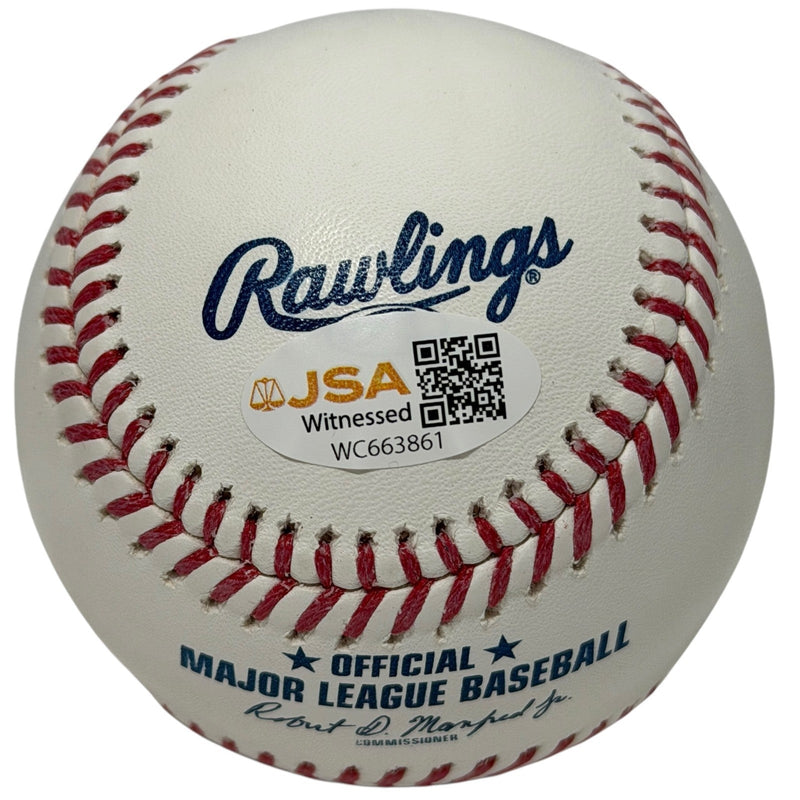 Willie Wilson Signed Autographed ROMLB Baseball w/ 85 WSC JSA Witness COA