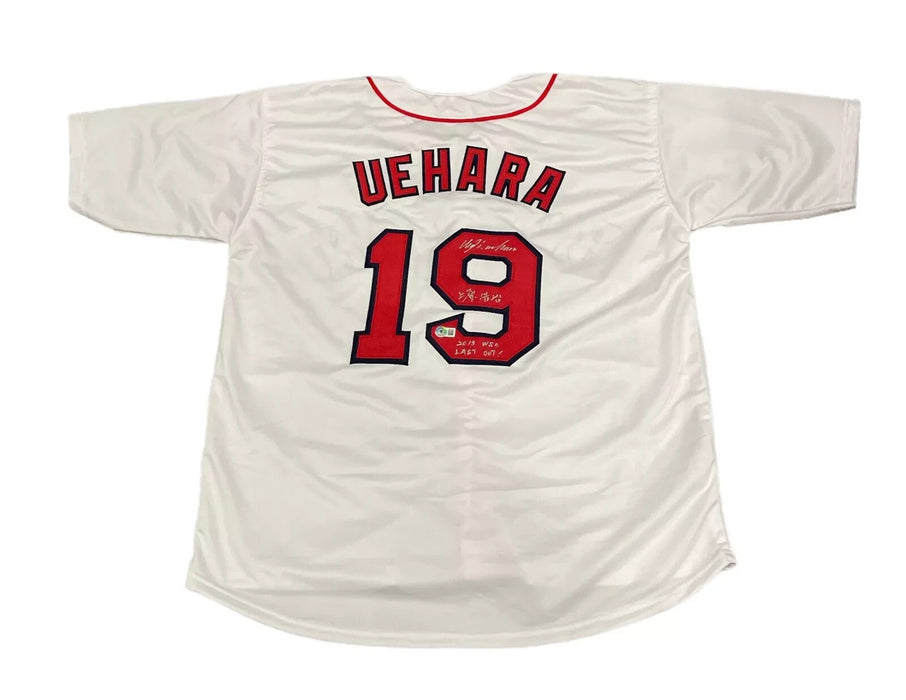 Koji Uehara Signed Red Sox Custom Jersey w/ Kanji + 2 Ins Beckett BAS COA