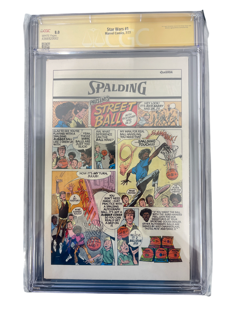 Mark Hamill Signed Autographed Marvel Star Wars #1 July 1977 Newsstand CGC 8.0