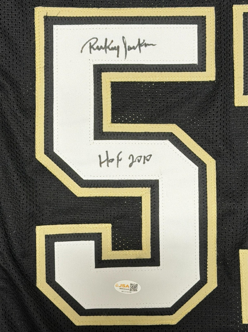 Rickey Jackson Signed New Orleans Saints Custom Jersey w/ HOF 2010 JSA Wit COA