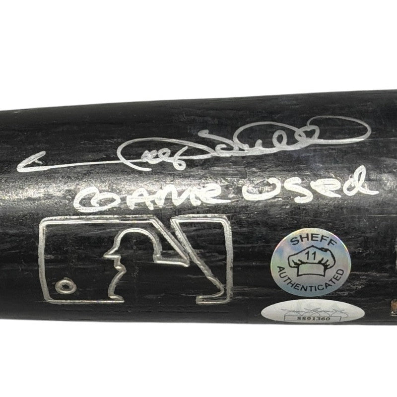 Gary Sheffield Signed Game Used Louisville Slugger Black Bat JSA COA Dodgers A