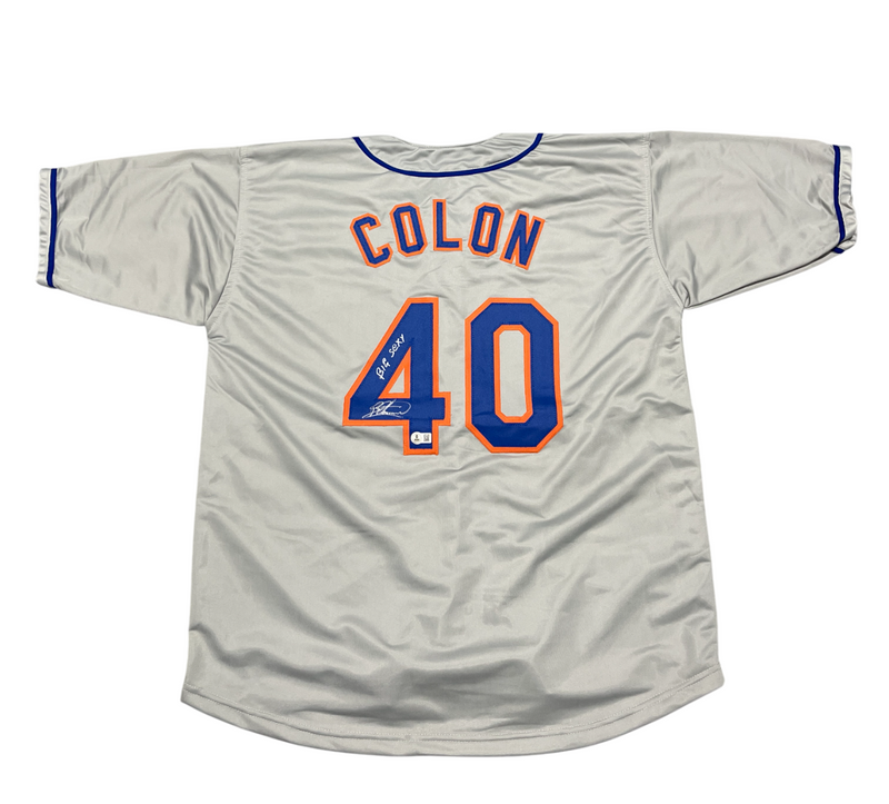 Bartolo Colon Signed Mets Custom Jersey w/ Big Sexy Beckett Witness BAS COA