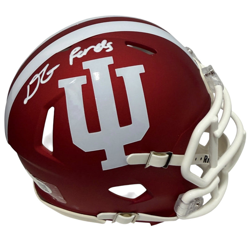 D'Angelo Ponds Signed Indiana Hoosiers Speed Mini Helmet JSA Witness COA