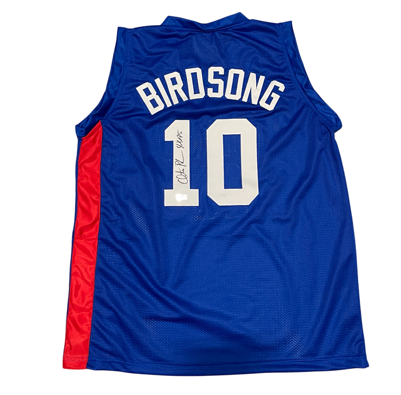 Otis Birdsong Signed Bird NJ Nets Custom Jersey w/ 4x AS Beckett Witness BAS COA