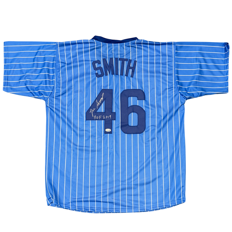 Lee Smith Signed Chicago Cubs Pinstripe Custom Jersey w HOF 2019 JSA Witness COA