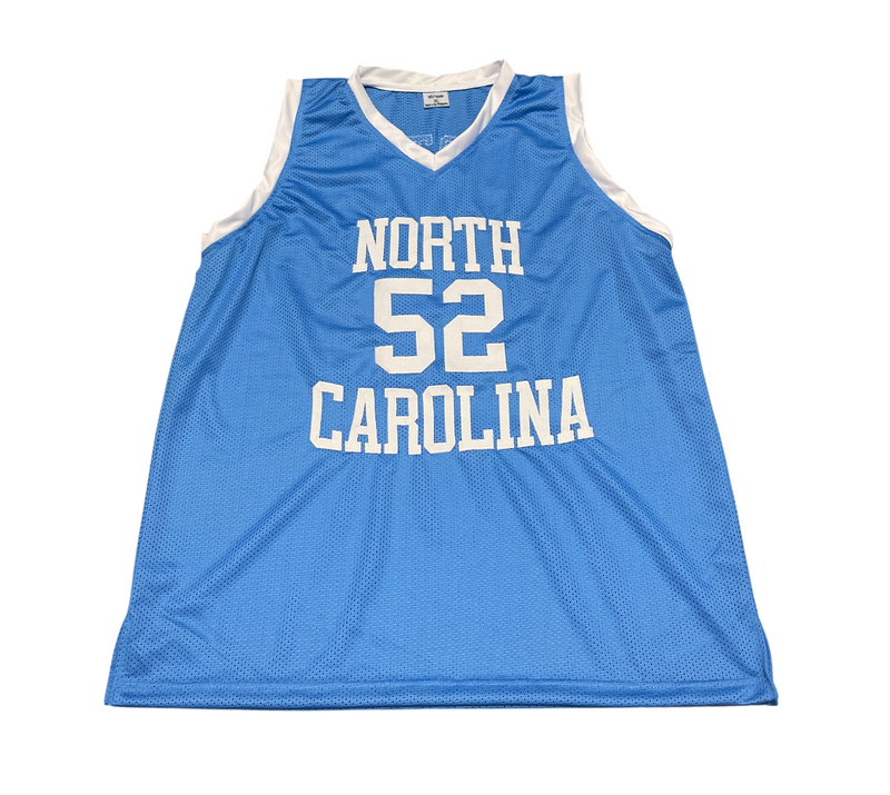James Worthy Signed North Carolina Custom Jersey Beckett Witness BAS COA