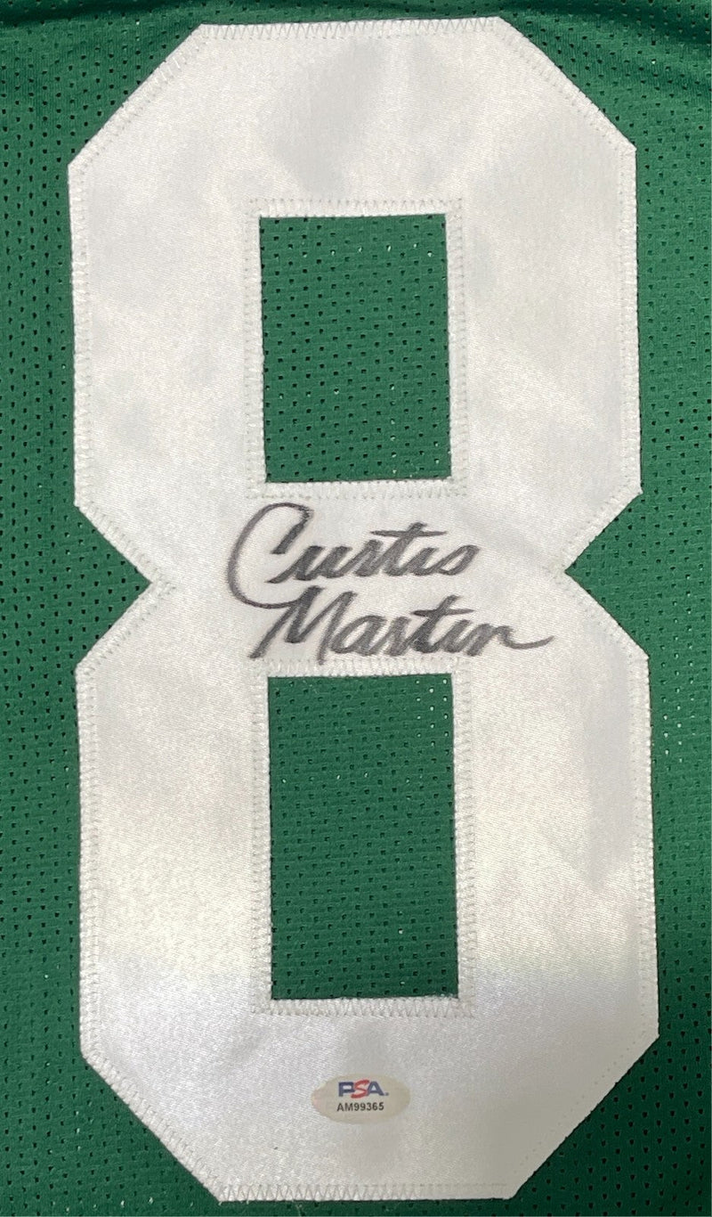 Curtis Martin Signed Autographed New York Jets Custom Green Jersey PSA COA