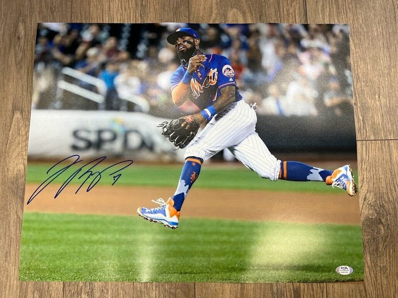 Jose Reyes Signed Auto Autographed 16x20 Photo New York Mets Throw PSA ITP COA