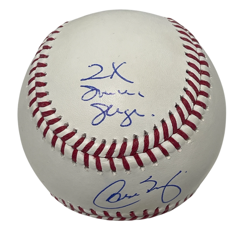 Carlos Baerga Signed ROMLB Baseball w/ 2 Insc Beckett Witness BAS COA