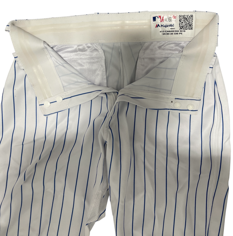 Asdrubal Cabrera 2016 New York Mets Game Used Issued Pants MLB HOLO COA