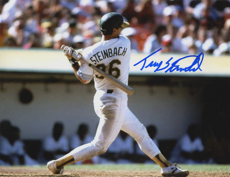 Terry Steinbach Signed Autographed Oakland Athletics 8x10 Photo LSCM COA