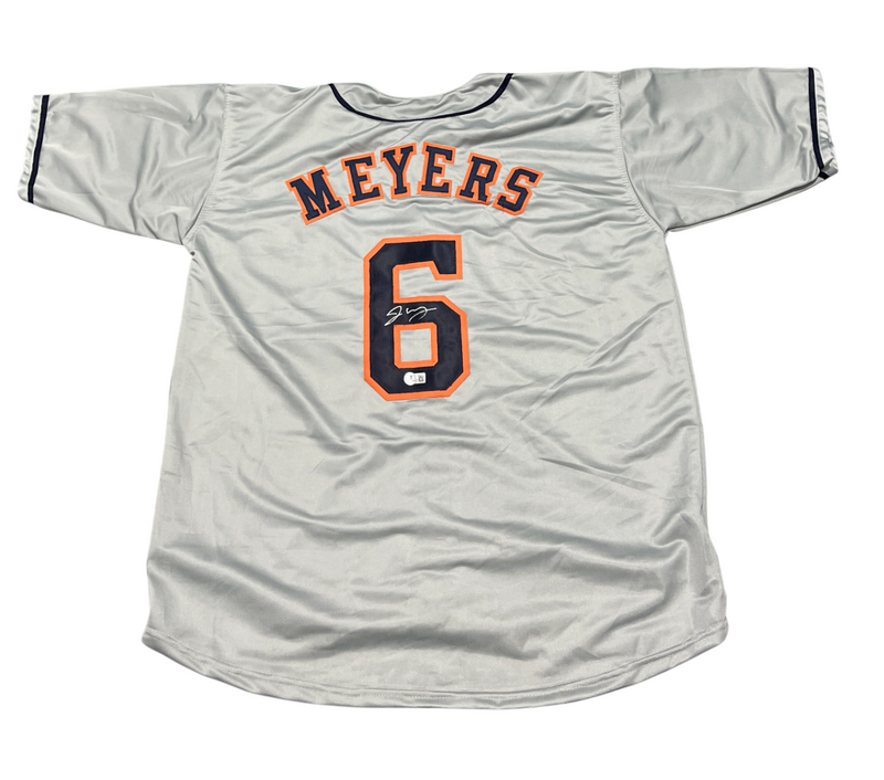 Jake Meyers Signed Houston Astros Custom Jersey Beckett Witness BAS COA