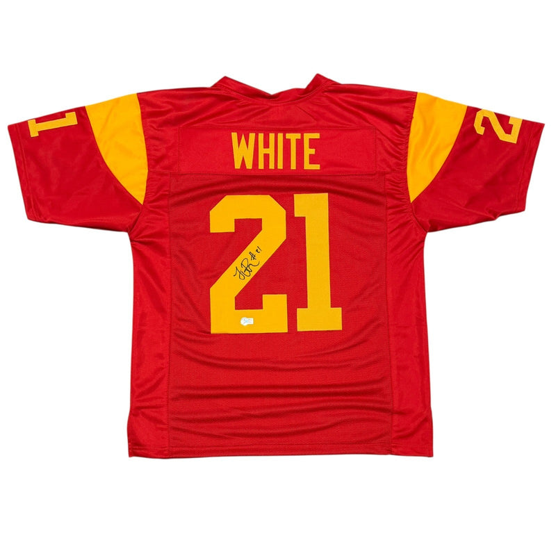 LenDale White Signed USC Trojans Custom Jersey Beckett Witness BAS COA