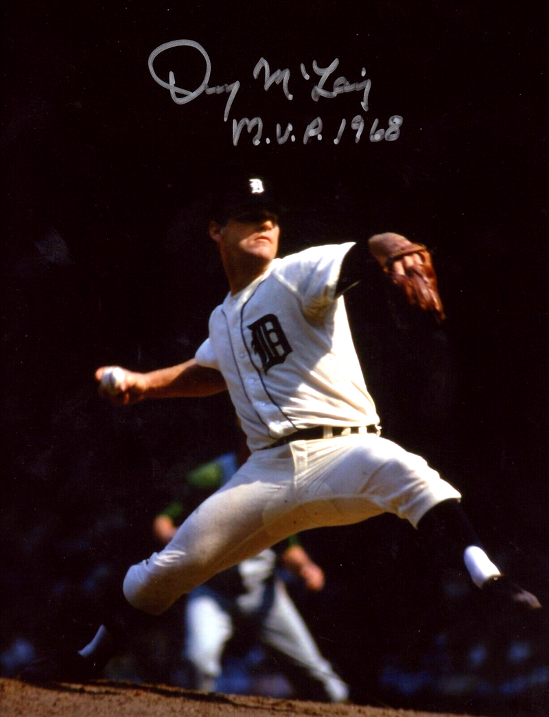 Denny McLain Signed Autographed Tigers 8x10 Photo w/ MVP 1968 LSCM COA #3