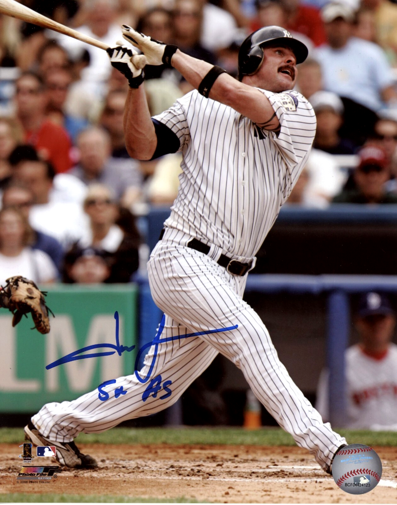 Jason Giambi Signed Autographed NY Yankees 8x10 Photo File w/ 5x AS LSCM COA #3