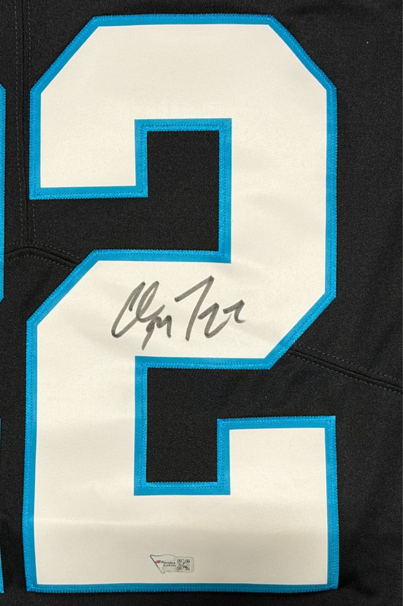 Christian McCaffrey Signed Carolina Panthers Black Nike Jersey FANATICS COA