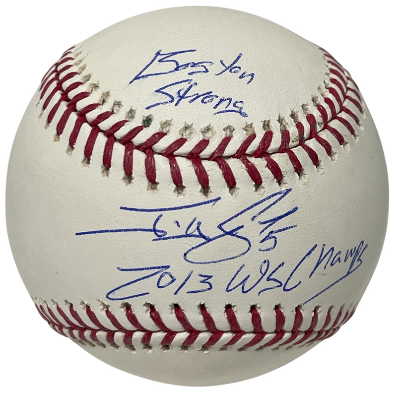 Jonny Gomes Signed ROMLB Baseball w/ 2 Ins Beckett Witness BAS COA