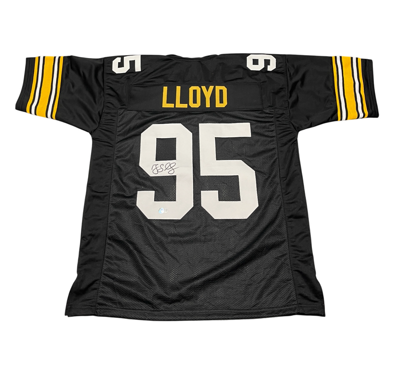 Greg Lloyd Signed Pittsburgh Steelers Custom Jersey Beckett Witness BAS COA