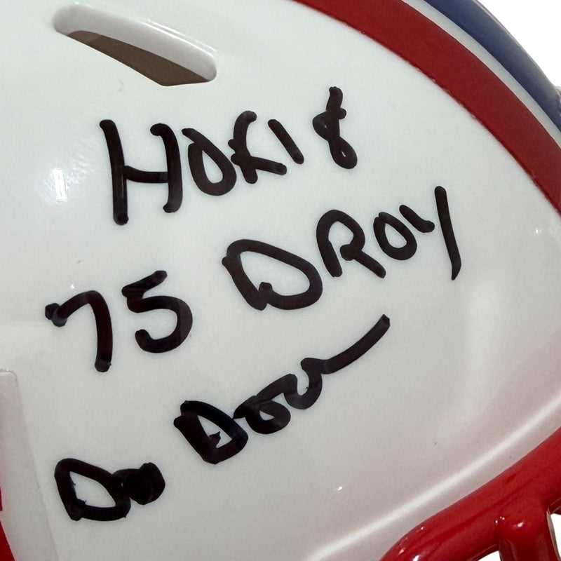 Robert Brazile Signed Houston Oilers TB Mini Helmet w/ 3x Insc JSA Witness COA