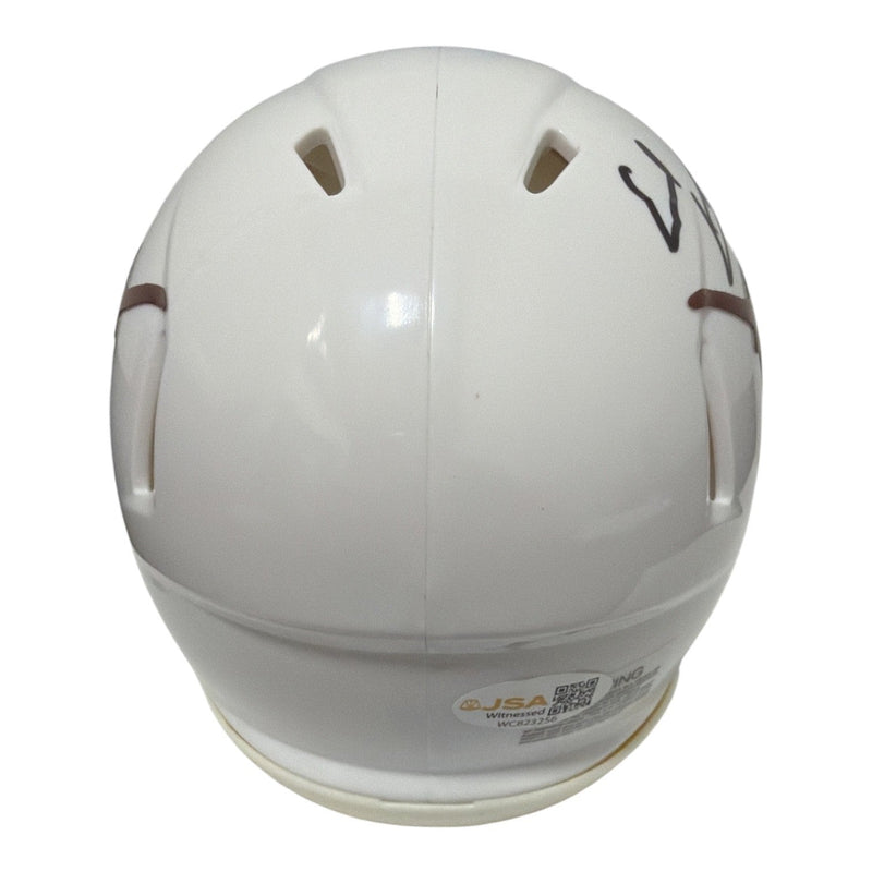 Earl Campbell Signed Texas Longhorns Speed Mini Helmet w/ HT 77 JSA Witness COA