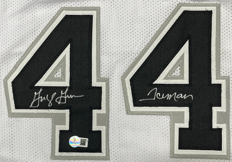George Gervin Signed San Antonio Spurs Custom Jersey w/ Iceman Beckett W BAS COA