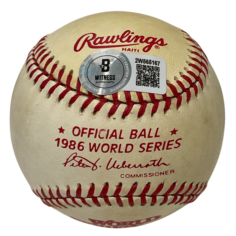 Ray Knight Signed Original 1986 World Series Baseball WS MVP Beckett Wit BAS COA