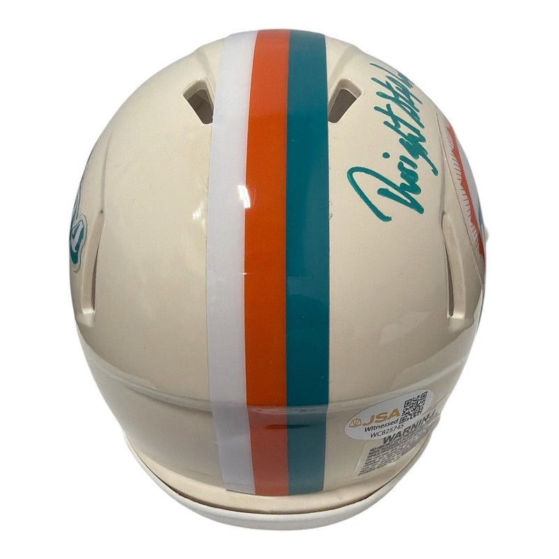 Dwight Stephenson Signed Dolphins Retro Mini Helmet w/ HOF 98 JSA Witness COA
