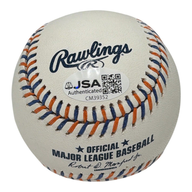 Ray Knight Signed Autographed New York Mets Logo Baseball w/ 2 Insc MVP JSA COA