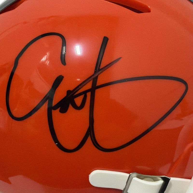 Eric Metcalf Signed Cleveland Browns TB Mini Helmet JSA Witness COA