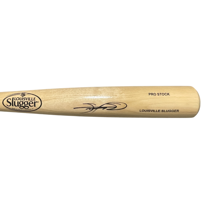 Sammy Sosa Signed Natural Louisville Slugger Baseball Bat Beckett Wit BAS COA