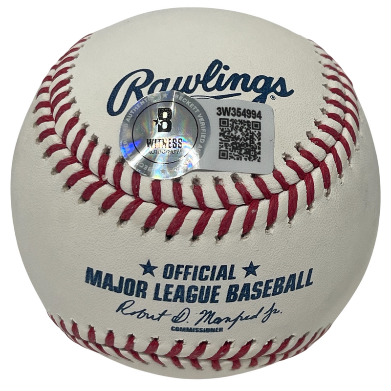Jim Kaat Signed Retirement Logo ROMLB Baseball HOF 2022 Beckett Witness BAS COA
