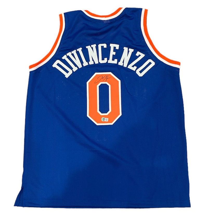 Donte DiVincenzo Signed New York Knicks Custom Jersey Beckett Witness BAS COA