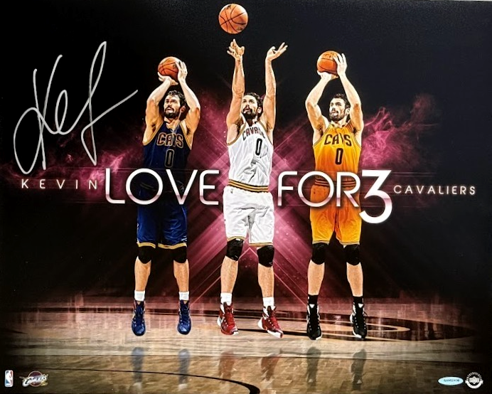 Kevin Love Signed Autograph For 3 16x20 Photo Upper Deck UDA COA Cavailers