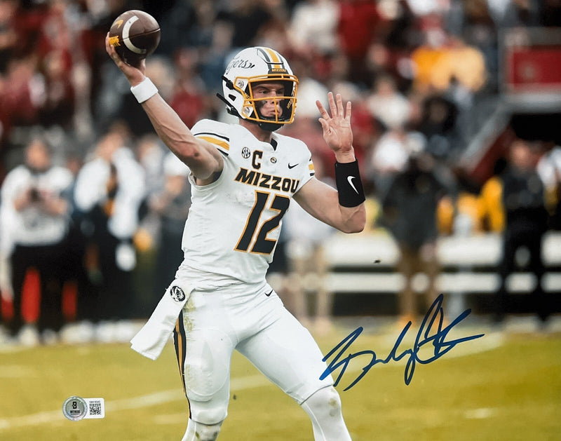 Brady Cook Signed Missouri Tigers 11x14 Photo Beckett Witness BAS COA