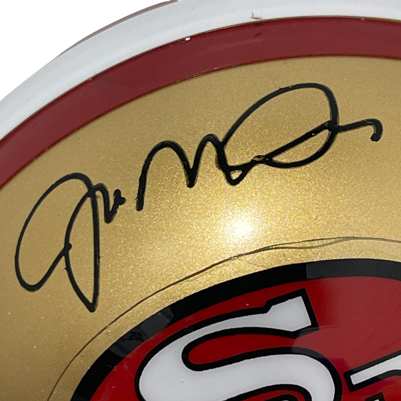 Joe Montana Signed San Francisco 49ers VSR4 Mini Helmet Beckett BAS COA HOF