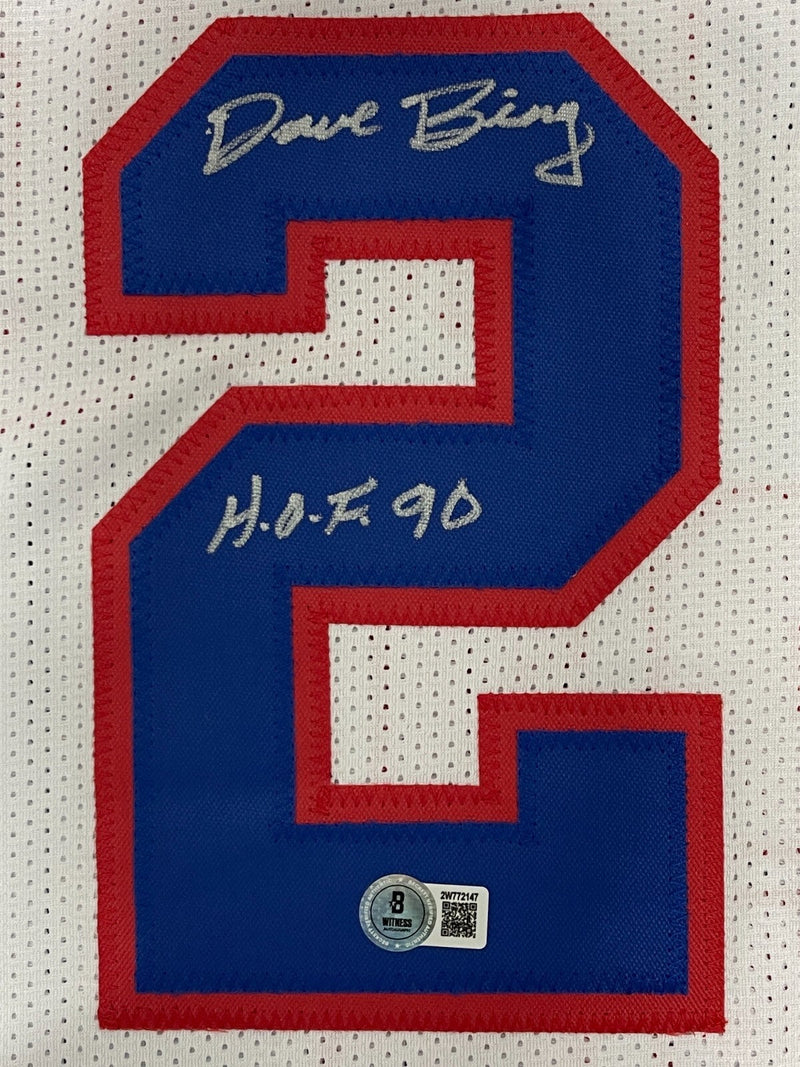 Dave Bing Signed Detroit Pistons Custom Jersey w/ HOF 90 Beckett Witness BAS COA