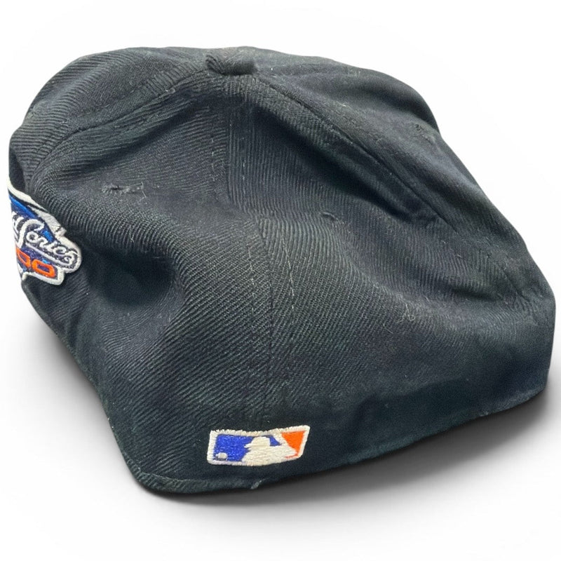 Mike Bordick Signed Game Used 2000 World Series New York Mets Hat JSA Wit. COA