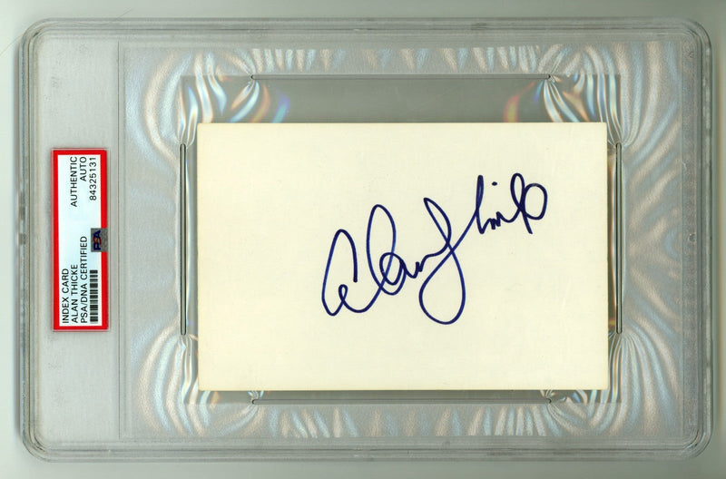 Alan Thicke Signed 4x6 Index Card PSA Authentic Auto Growing Pains The Goods