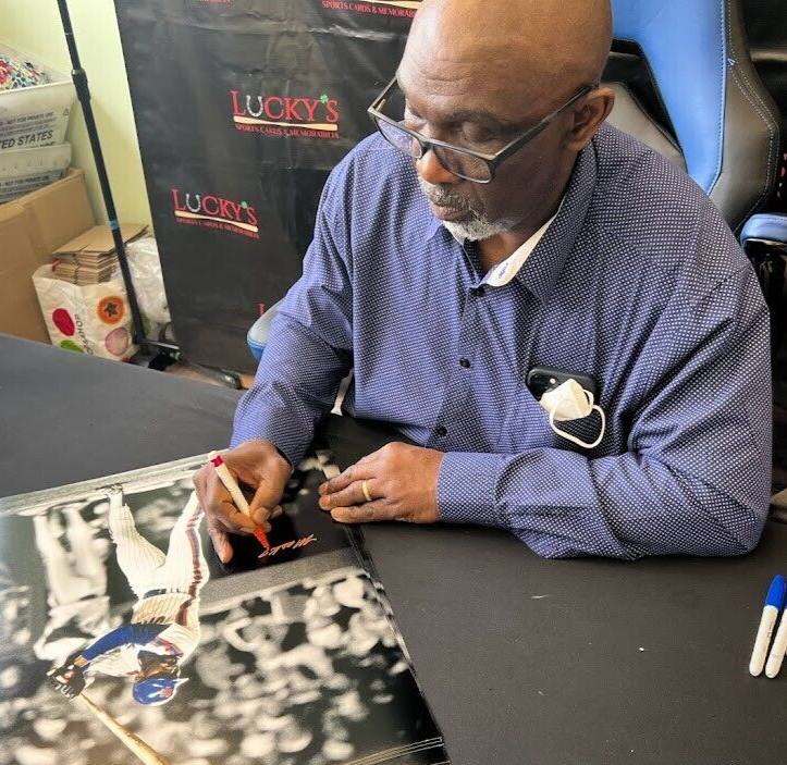 Mookie Wilson Signed Auto 16x20 Photo Spotlight PSA COA 86 WS Champs NY Mets