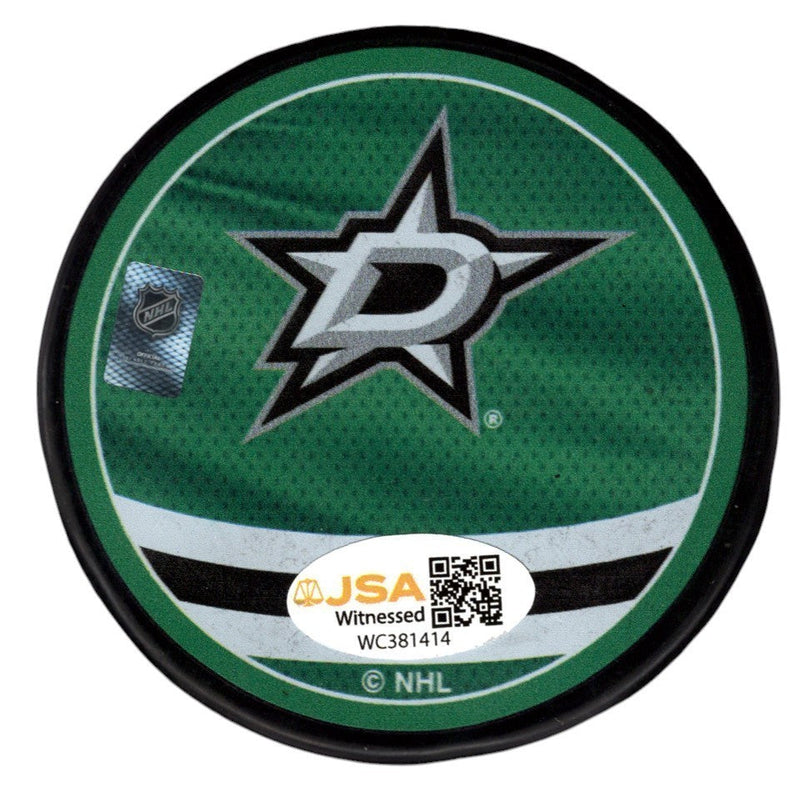 Mike Modano Signed Autographed Stars Reverse Retro Puck JSA Witness COA
