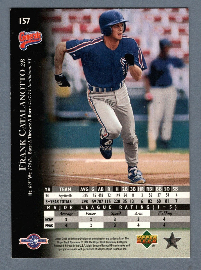 Frank Catalanotto Signed 1994 Upper Deck Baseball #157 Rookie RC LSCM COA
