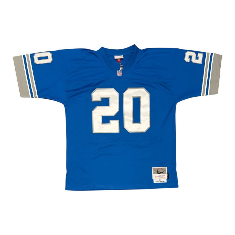 Barry Sanders Signed Autographed Detroit Lions M&N Jersey SCHWARTZ + JSA COA