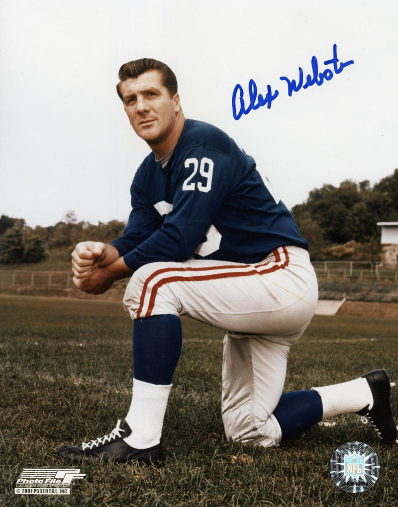 Alex Webster Signed Autographed New York Giants 8x10 Photo File LSCM COA