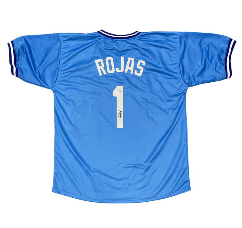 Cookie Rojas Signed Kansas City Royals Custom Jersey Beckett BAS COA