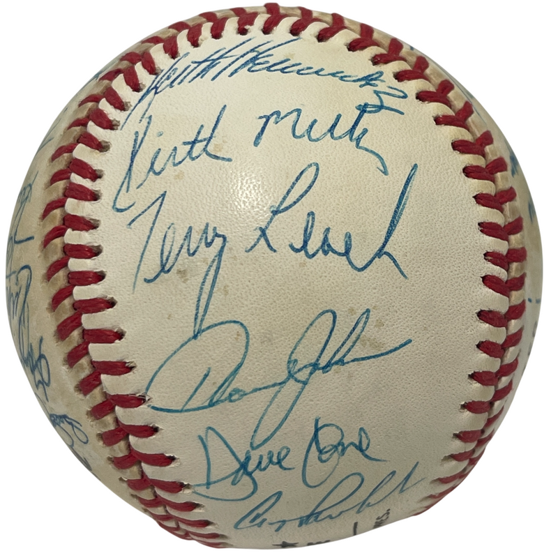 1987 New York Mets Team Signed Autographed ONL National League Baseball JSA LOA