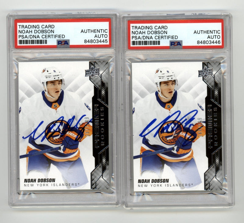 Noah Dobson 2019-20 Upper Deck Premier Rookie RC #/299 Signed PSA Auto