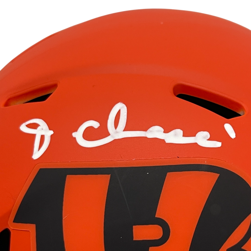 Ja'Marr Chase Signed Cincinnati Bengals Rave Mini Helmet Beckett BAS COA