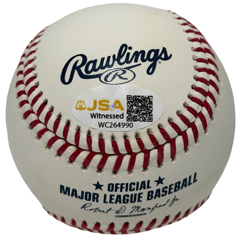 Roy White Signed Autographed ROMLB Baseball w/ 77-78 WSC JSA WITNESS COA